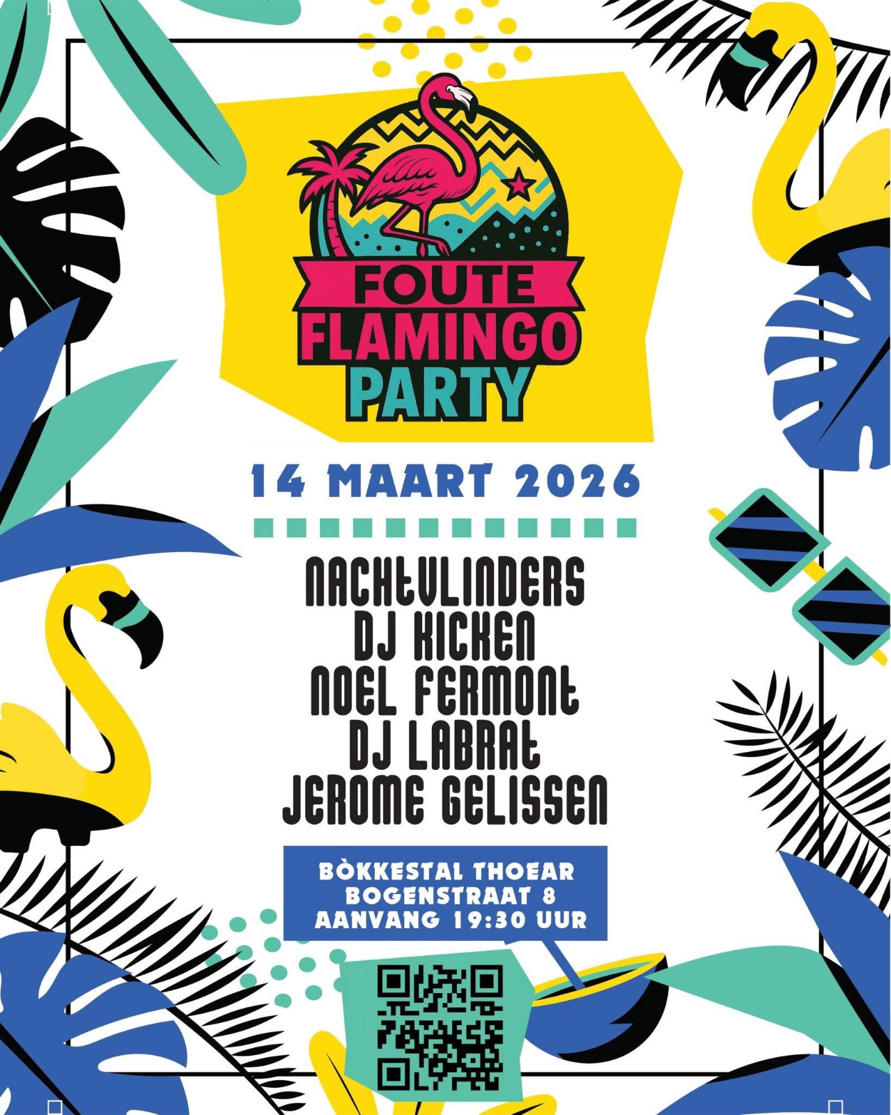 Foute Flamingo Party Poster